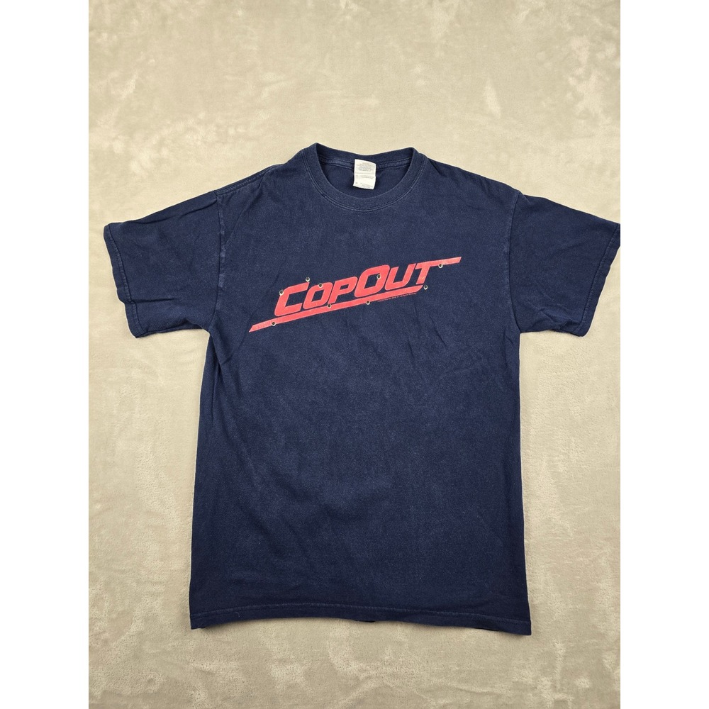Cop Out Movie Promo T-Shirt Mens M Fit S Blue 2010 Warner Bros Graphic Faded